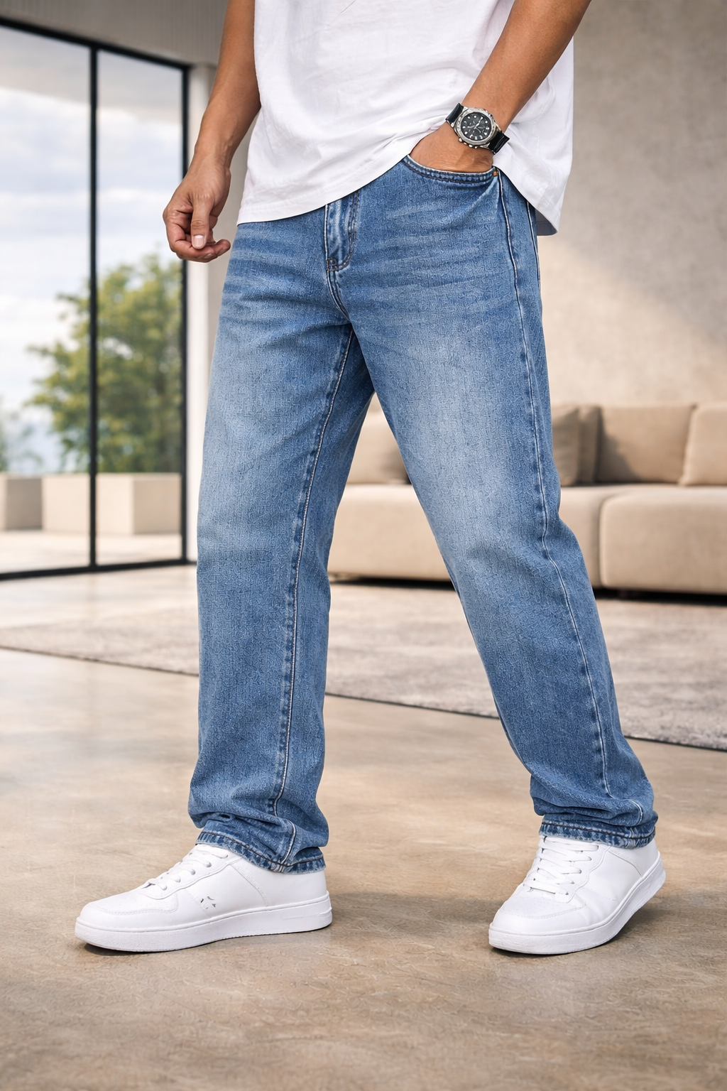 ALVOR IRON STRAIGHT DENIM JEANS