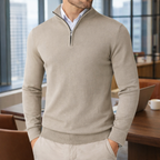 Luxe Half-Zip Heren Pullover – Tijdloze Stijl & Dagelijks Comfort