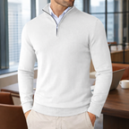 Luxe Half-Zip Heren Pullover – Tijdloze Stijl & Dagelijks Comfort