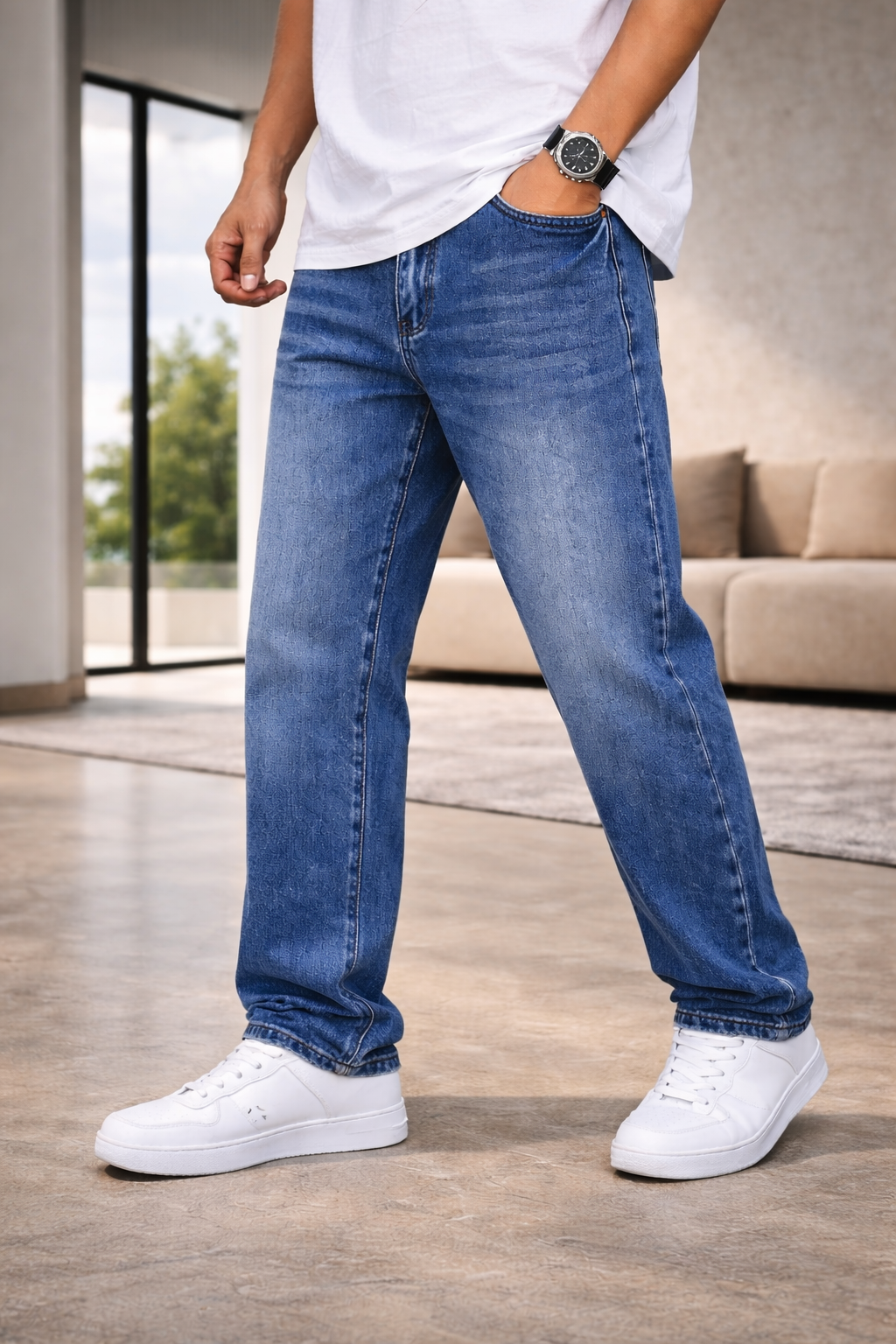 ALVOR IRON STRAIGHT DENIM JEANS